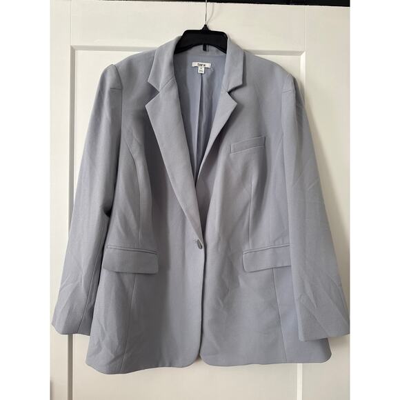 Bar III Plus Size Textured Crepe Single-Button Blazer 3X - Picture 4 of 12